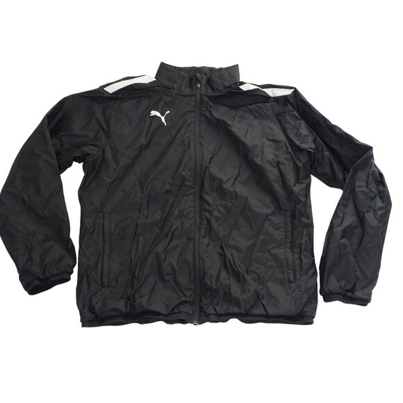Puma Other - Puma Mens Black Full Zip Windbreaker Jacket Size XL Nylon Classic Casual